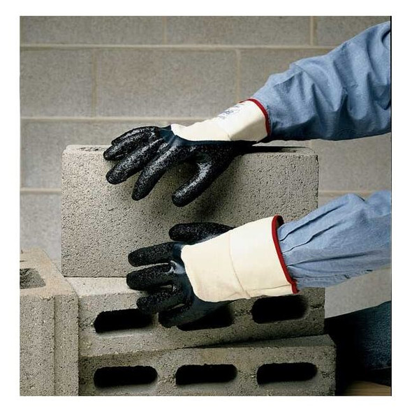 Showa Cut-Resistant Coated Gloves, Cut Level 2 ,Nitrile ,Rough ,10 1 PR 7166R-10