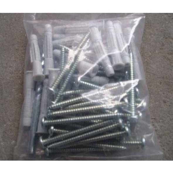 Wall Anchor, 2" L, Plastic, Not Rated Tension Strength, 25 PK