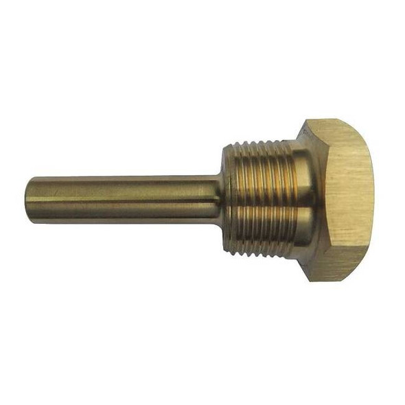 Manufacturer Varies Thermowell, NPSM, Brass, Male 24C469