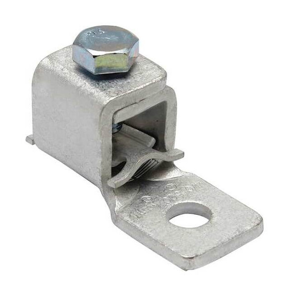 Burndy Mechanical Lug, 4 AWG Max, 1 Conductor, 1 Hole, 1/4 in Stud, Copper KPA4C