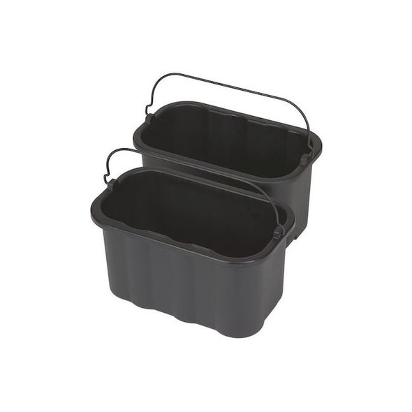 Rubbermaid Commercial Sanitizing Caddy,10 qt.,Black FG9T8200BLA Pack of 6