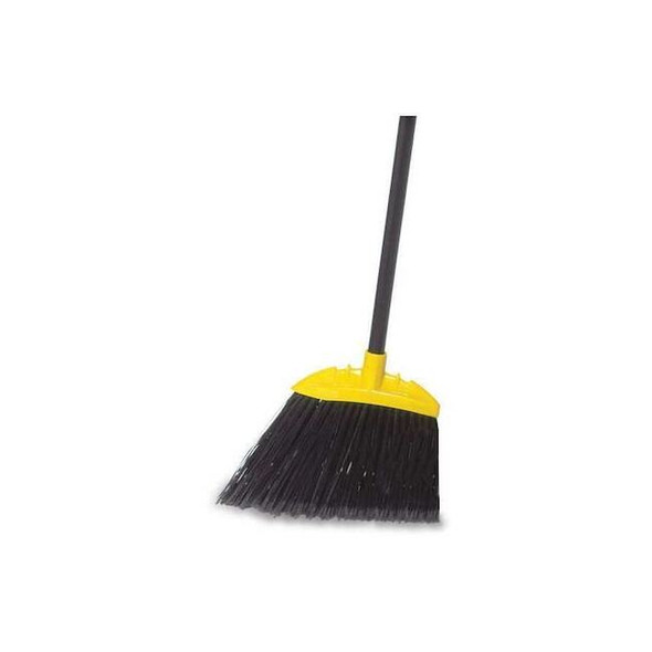 10" Black Angle Broom with Metal Handle Pack of 6