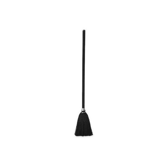 Rubbermaid Commercial Lobby Broom,w/Wood Handle,Black FG253600BLA Pack of 12