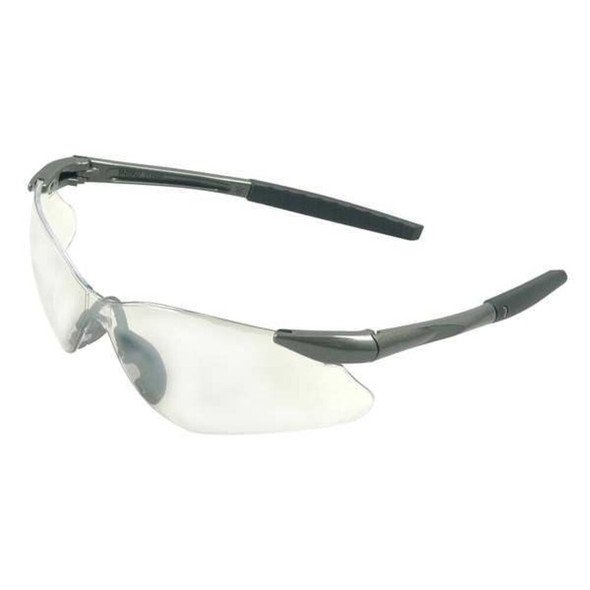 Nemesis VL, Safety Glasses, Anti-Scratch, Clear Lens, Gray Frame, Half-Frame  20470