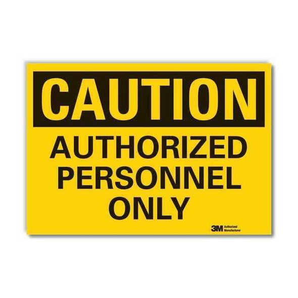 Lyle Auth Personnel Caution Rflctv Lbl,5x7in LCU3-0299-RD_7x5