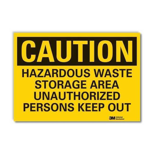 Caution Sign, 7 in H, 10 in W,Vertical Rectangle, English, LCU3-0448-RD_10x7