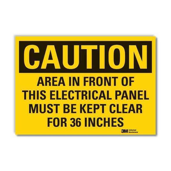 Lyle Caution Sign,7 in. H,Vinyl, LCU3-0466-RD_10x7 LCU3-0466-RD_10x7