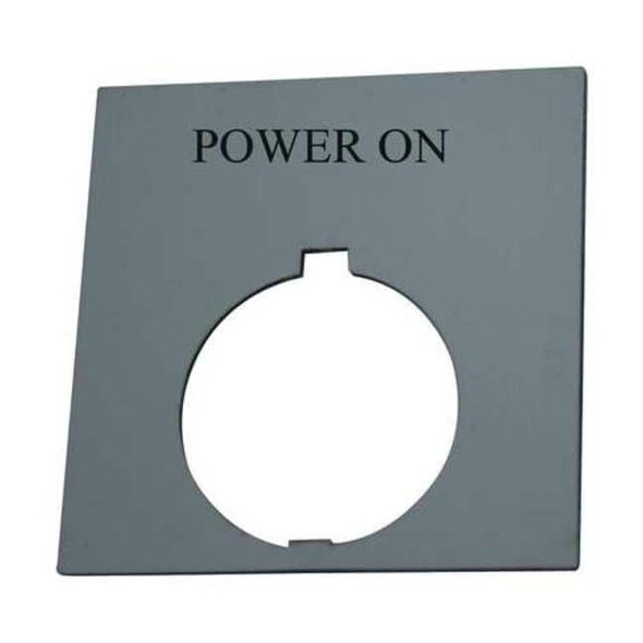 Eaton Legend Plate,Square,Power On,Black HT8SP80