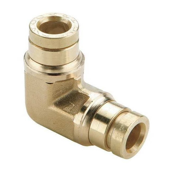 Parker Elbow,Brass,Push-Fit1/4",Push-Fit1/4" 165PTC-4