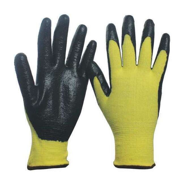 Cut Resistant Coated Gloves, Cut Level A2 ,Dipped ,Nitrile ,Foam ,S 1 PR