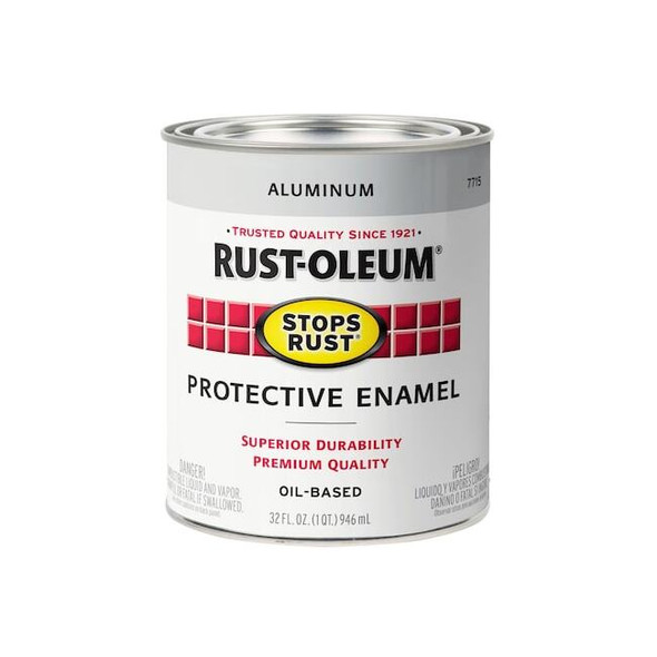 Rust Prevenative Paint, Metallic, Metallic Aluminum, 1 qt. Pack of 2