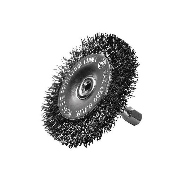 Century Drill & Tool Crimped Radial Wire Brush,2-1/2in,Coarse 76421 Pack of 3