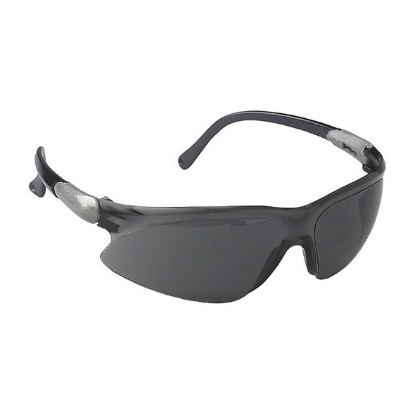 V20 Visio, Safety Glasses, Anti-Scratch, Gray Lens, Black Frame, Half-Frame