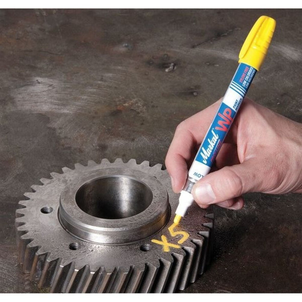Markal Paint Marker, Medium Tip, Yellow Color Family, Paint 96931