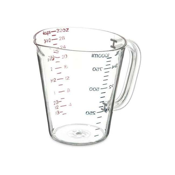 Carlisle Foodservice Measure Cup,Clear,1 qt 4314307 Pack of 6