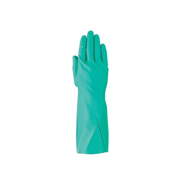 Chemical Resistant Gloves, Full, Extended Gauntlet, Green, 9, 1 PR Pack of 12