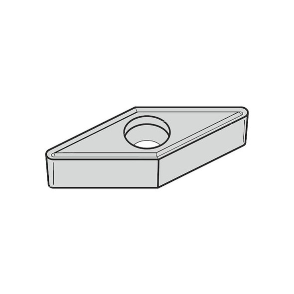 Diamond Turning Insert, Diamond, 3/16 in, GCHW, 1, Carbide Pack of 10
