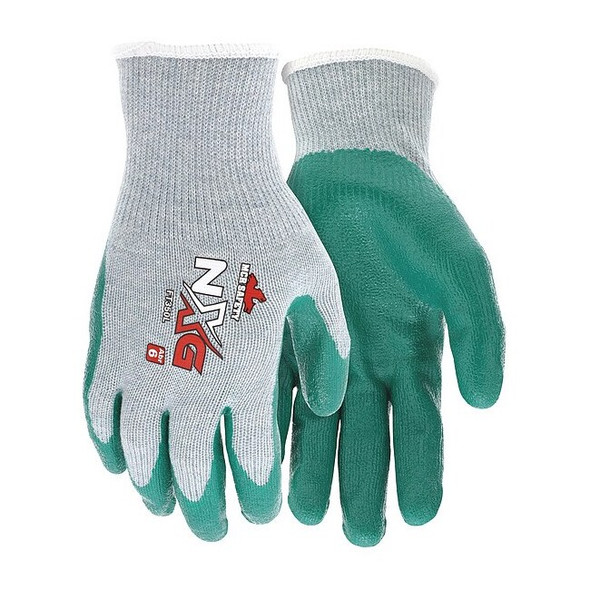 Coated Gloves, Nitrile, Flat, Palm, 6 Abrasion Level, Gray, S (7) 1 PR