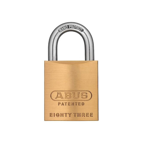 Solid Brass Rekeyable Padlock, Standard Shackle, Hardened Steel Shackle
