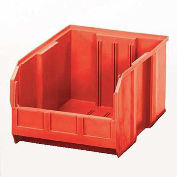 Shelf Storage Bin, Polypropylene, Red, 4 in H, 8 3-8 in W, 11 5-8 in L  QSB107RD