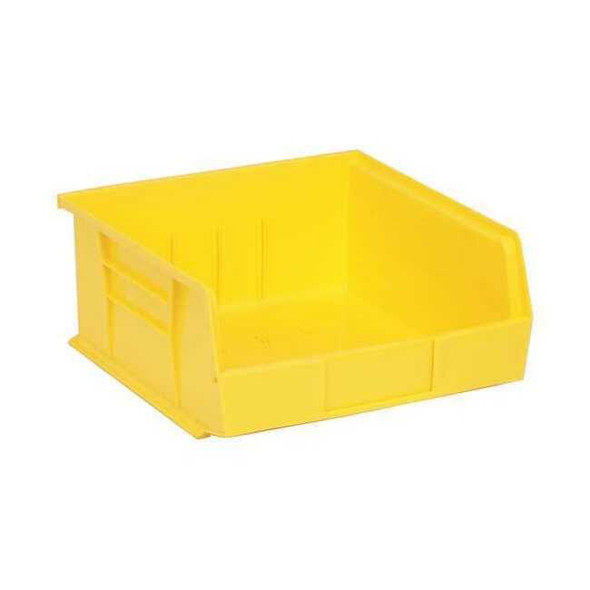 Hang & Stack Storage Bin, Polypropylene, Yellow, 5 in H, 11 in W, 10 7/8 in L