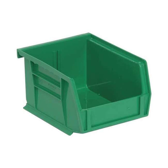 Hang & Stack Storage Bin, Polypropylene, Green, 3 in H, 4 1/8 in W, 5 3/8 in L