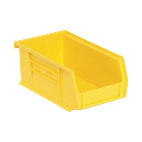 Hang & Stack Storage Bin, Polypropylene, Yellow, 3 in H, 4 1/8 in W, 7 3/8 in L