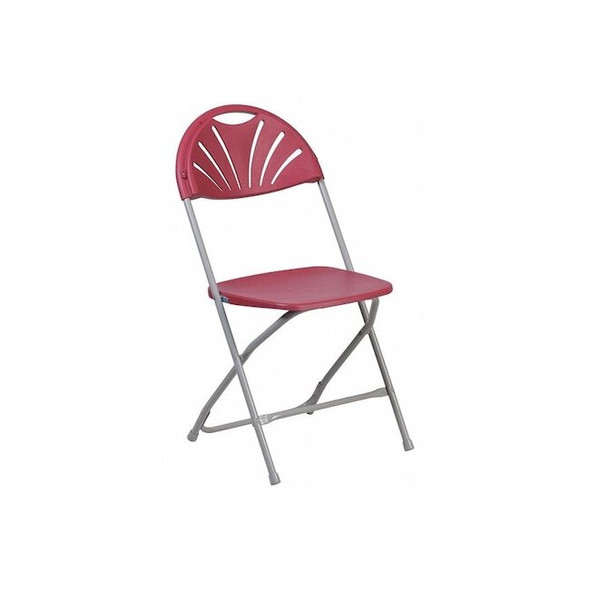 Flash Furniture Folding Chair,Plastic,Burgundy LE-L-4-BUR-GG Pack of 2