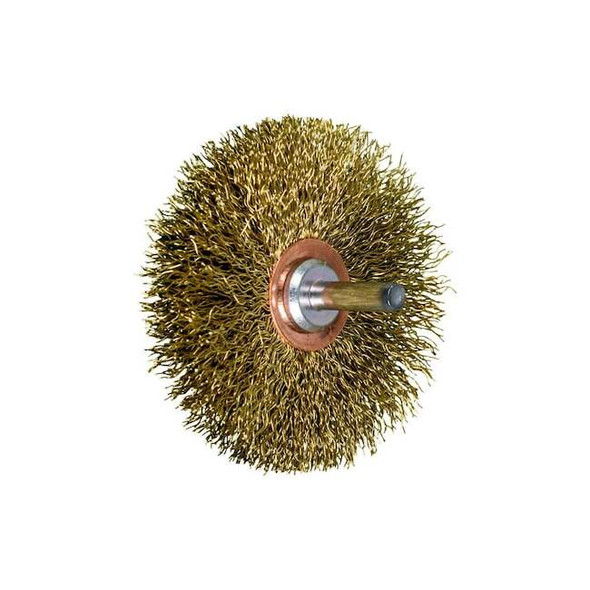 Pferd Wheel Brush,Mtd Crimp,.014 Brass Wire,3 82914 Pack of 10