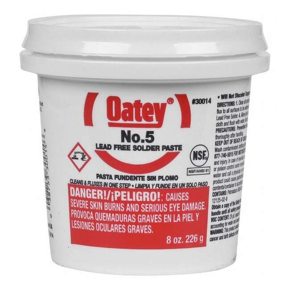 Oatey Paste Flux,Paste,Petroleum,8 oz. 30014