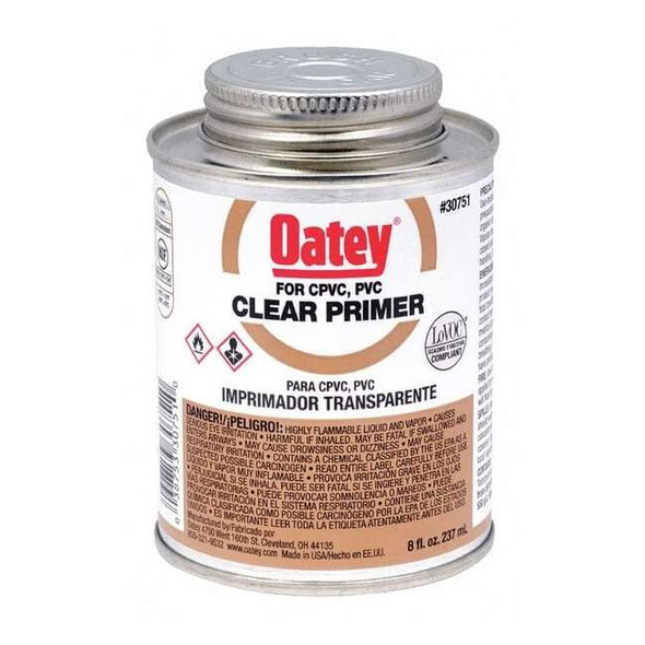 Oatey PVC Primer, Clear, 8 oz. 30751
