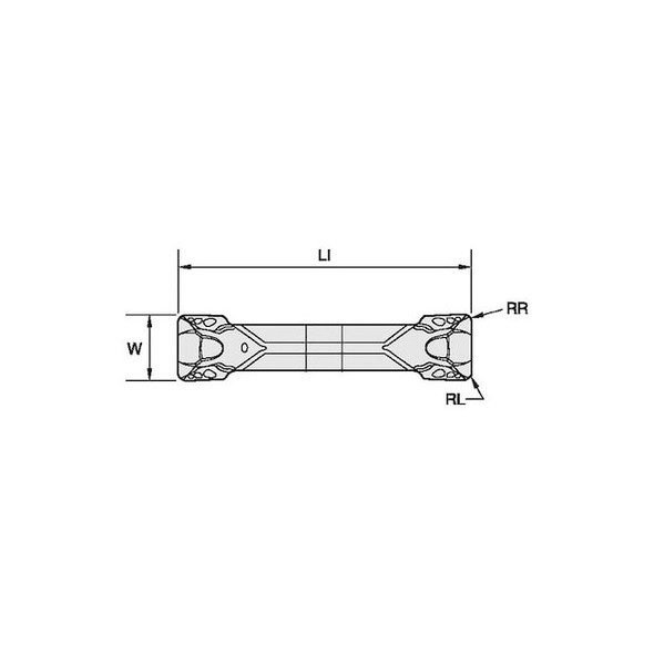 Widia Grooving/Parting Insert,WMT-P-PT,Carbide 4117258 Pack of 10