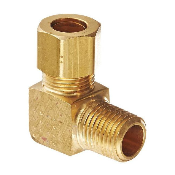 Weatherhead Elbow, Brass, Comp. 3/8 in, Comp. 7/8 in 69X6
