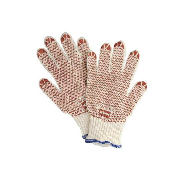 Knit Gloves, Cotton, Polyester, Cream, M, 1 PR Pack of 12