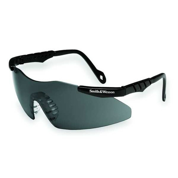 Magnum 3G, Safety Glasses, Anti-Scratch, Gray Lens, Black Frame, Frameless