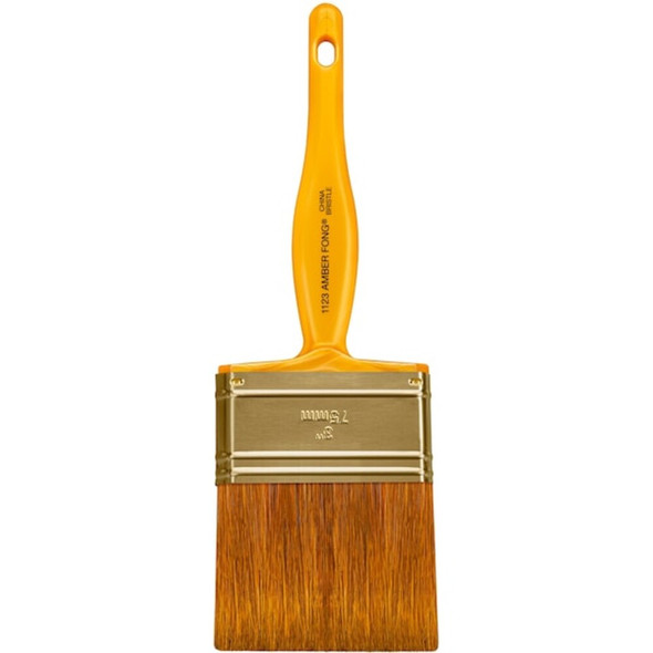 3" Wall Soft, Brown China Bristle, Paint Brush, Plastic Handle Pack of 2  1123-3