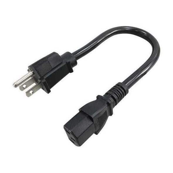Manufacturer Varies Power Cord, 5-15P, SJT, 1 ft., Blk, 15A, 14/3 5XFL5ID