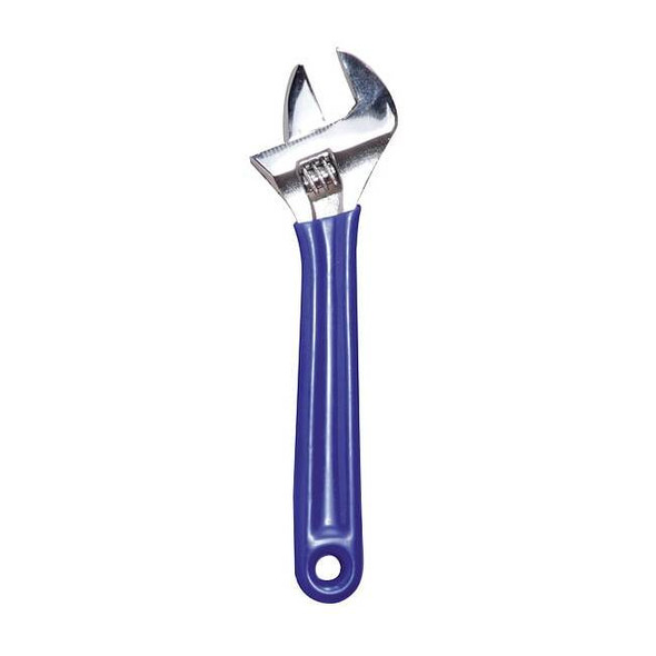 Westward Adj. Wrench,4",1/2" Cap.,Chrome 1NYC1