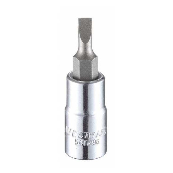 Westward 1/4 in Drive Slotted Socket Bit SAE 5/32 in Tip, 1 1/2 in L 54TN96