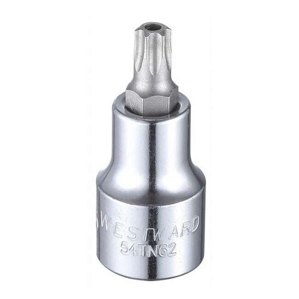 1/2 in Drive Tamper Resistant Torx(R) Socket Bit SAE T45 Tip, 2 1/4 in L