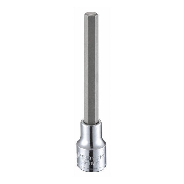 Westward 1/2 in Drive Hex Socket Bit Metric 10 mm Tip, 5 1/4 in L 54TN03