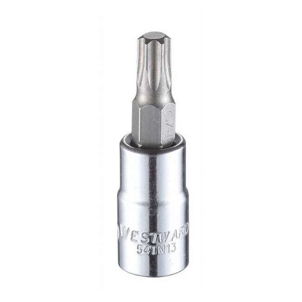 Westward 1/4 in Drive Torx(R) Socket Bit SAE T30 Tip, 1 1/2 in L 54TN13