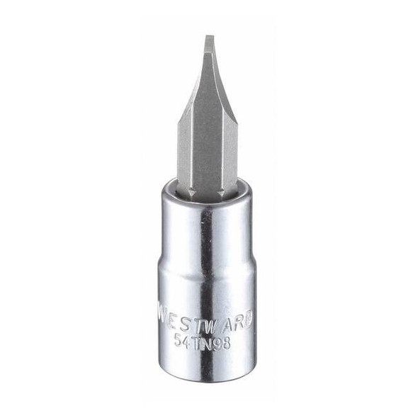 Westward 1/4 in Drive Slotted Socket Bit SAE 1/4 in Tip, 1 1/2 in L 54TN98
