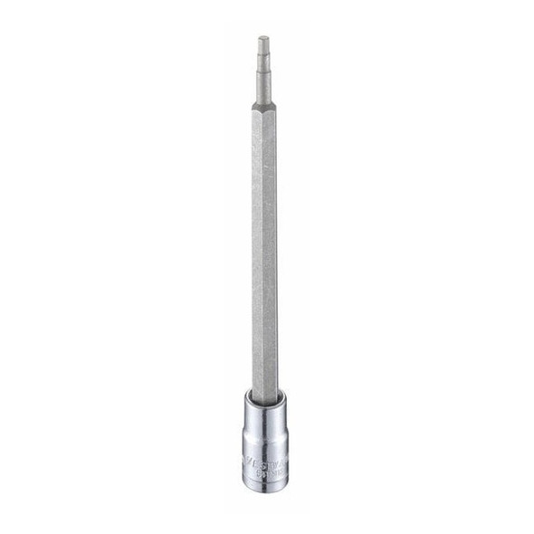 Westward 1/4 in Drive Hex Socket Bit Metric 3 mm Tip, 4 3/4 in L 54TM18