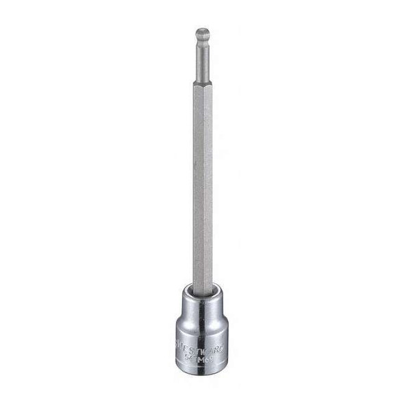 Westward 3/8 in Drive Ball Hex Socket Bit Metric 5 mm Tip, 4 13/16 in L 54TM69