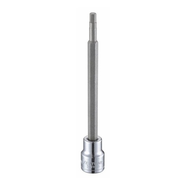 Westward 3/8 in Drive Hex Socket Bit Metric 4 mm Tip, 4 13/16 in L 54TM35