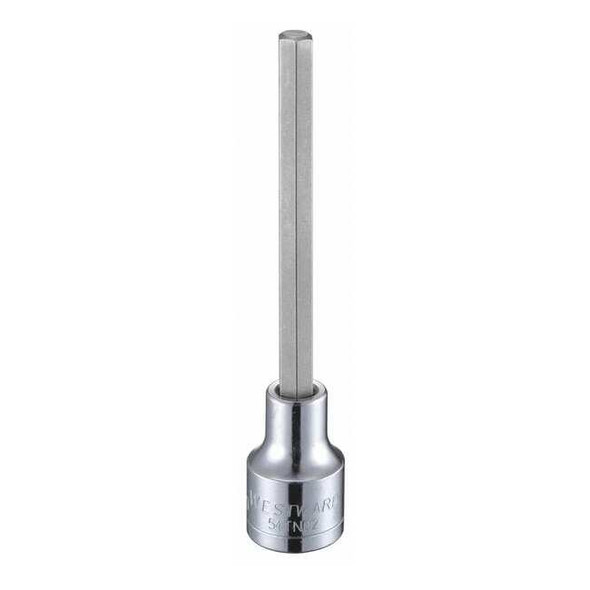 Westward 1/2 in Drive Hex Socket Bit Metric 8 mm Tip, 5 1/4 in L 54TN02
