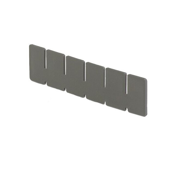 Lewisbins Plastic Divider, Gray, 6 5/8 in L, 1 15/16 in H DV0825 Grey Pack of 10