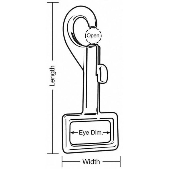 Lucky Line Slide Bolt Spring Snap,L 3 3-8 In 4FCN1 Pack of 5