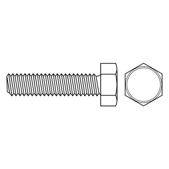 #10-24 x 1/2 in Hex Hex Machine Screw, Zinc Plated Steel, 100 PK